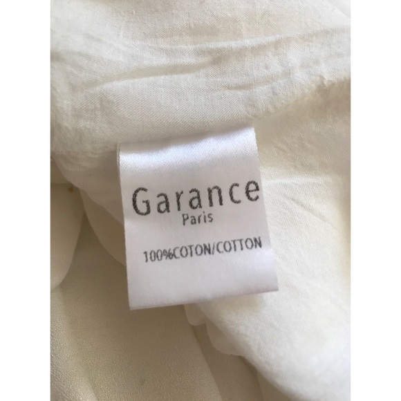 Garance Paris White Gold Cotton Faux Wrap Dress - Picture 6 of 6